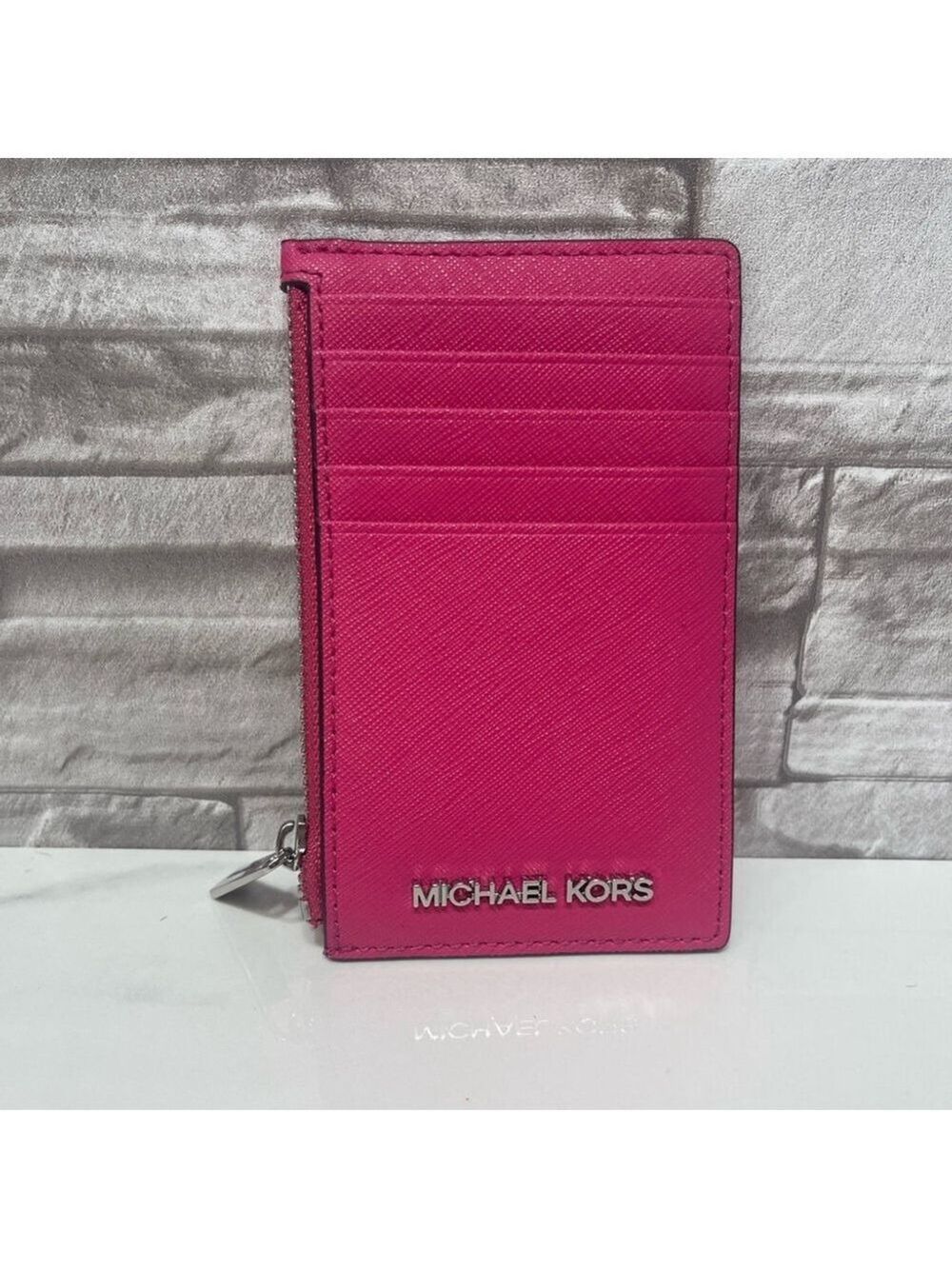 Michael Kors Greenwich Top Handle Satchel & Matching Wallet Dragonfruit Pink - Picture 6 of 12